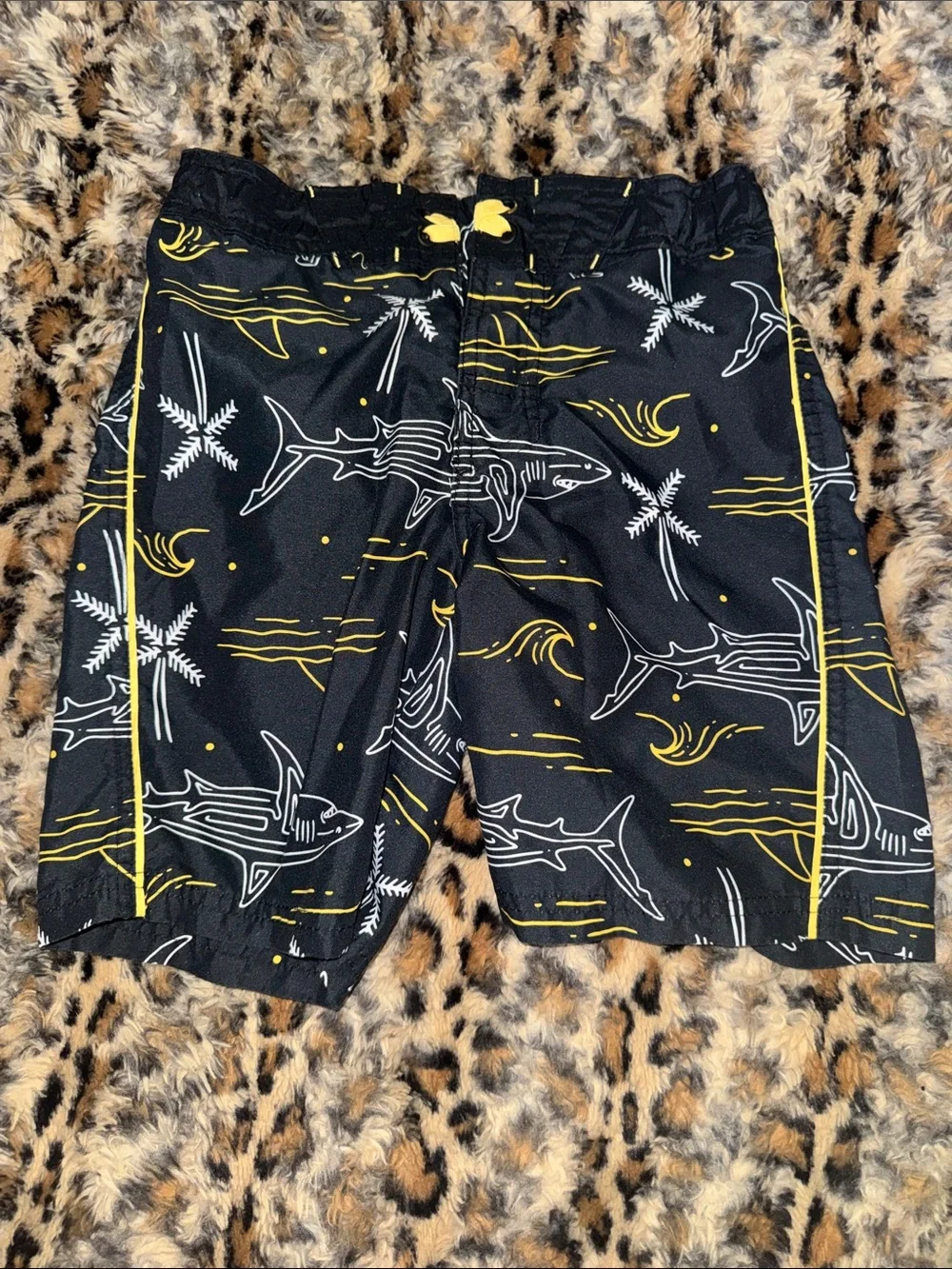 Kids Swim Trunks - Multicolor Tie-Dye Print